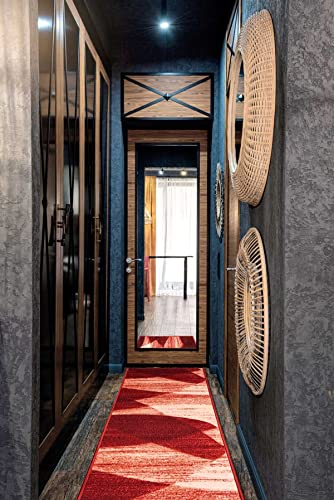 Gloria Rug Gloria Kitchen Rug Set 2 Piece Non Slip Kitchen Mat Runner Doormat Non Skid Carpet Rug Set, 20''X30'' & 20''X59'' 2Pcs Set (2745 Red) #TOP5