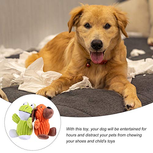 TEHAUX 2 peças de brinquedo de pelúcia para animais de estimação Brinquedo de mastigar para animais