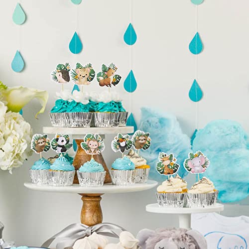 Gyufise 36Pcs Woodland Party Cupcake Toppers Woodland Animal Cake Topper Decorations Wild One Theme Birthday Party Decoration For Baby Shower Jungle Safari Animal Theme Party Supplies Decor #TOP3