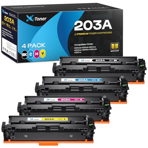 Toner HP 203A compatible pack de 4 pour imprimer des documents nets en couleur
