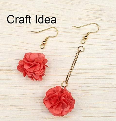 YYCRAFT Pack Of 20pcs 1 1/4" Handmade Sewn Satin FlowersDIY Flower for Headbands Craft Flower Earrings Jewelry-Lt.Pink - Image 5