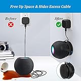 PlusAcc Wall Mount for Homepod Mini - Holder with 2 Installation Methods, Build in Cord Management Stand, Bracket Suitable for Bedroom, Kitchen, Living room - Image 4