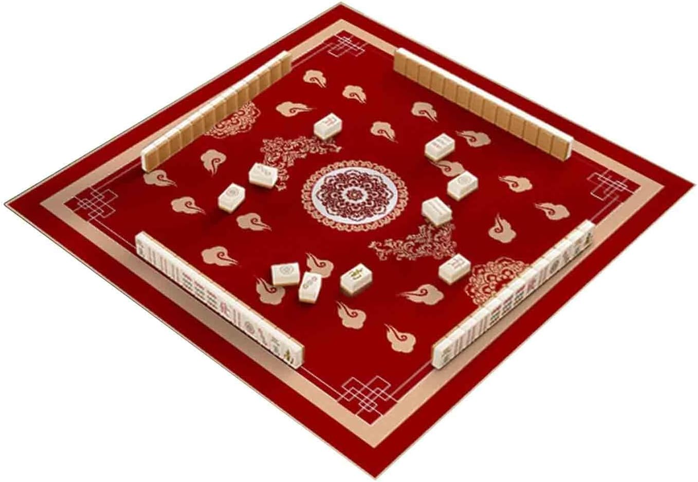 Non-Slip Mahjong Mat for Table Chinese Square Velvet Mahjong Table Cloth Silent Non-Slip Dominoes Board Games Poker