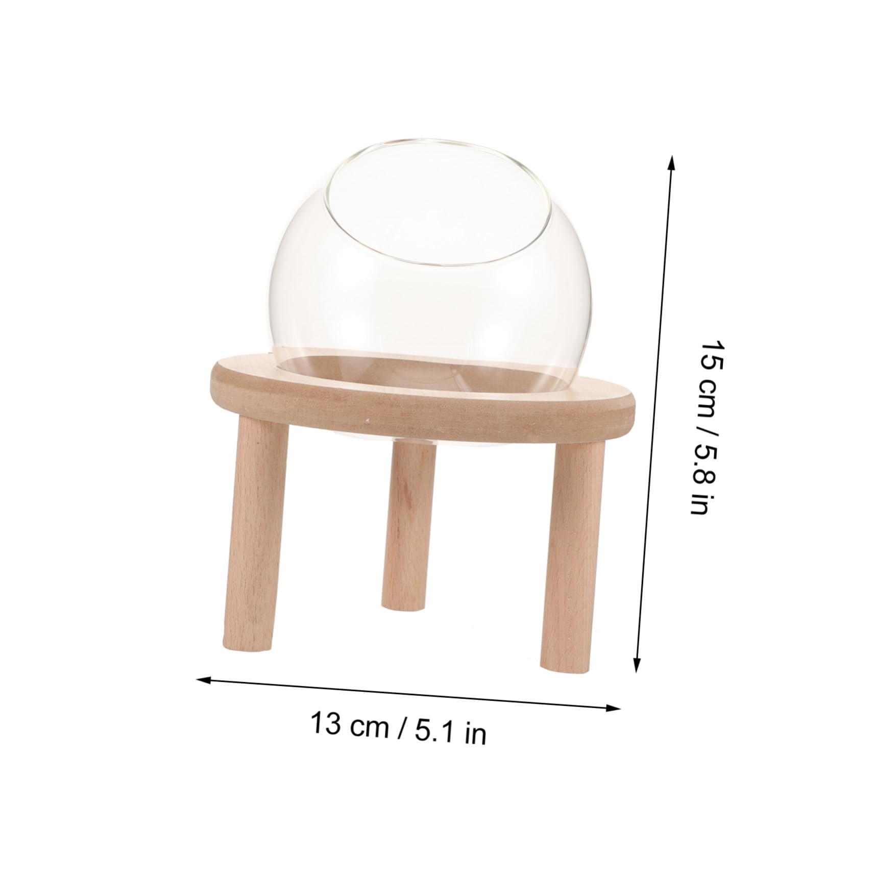 TOYANDONA Transparente Kleine Hamsterbadewanne aus Glas und Holz Sicheres Sandbad für Hamster und Meerschweinchen im Heimgebrauch