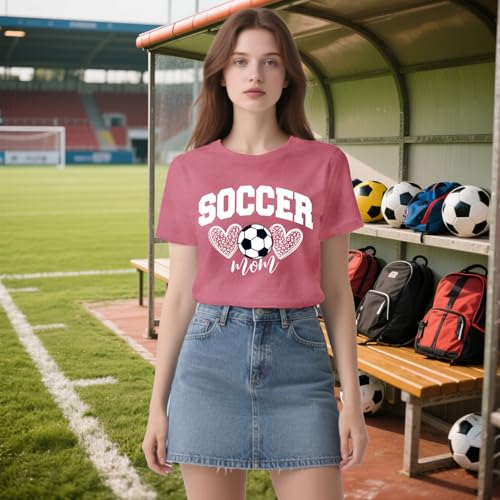 Womens Soccer Mom Shirt Soccer T-Shirts Funny Game Day Tee Tops3