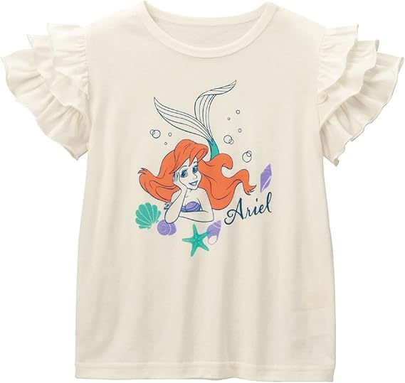 Amazon ベルメゾン ディズニー Tシャツ ガールズ 肩3段 フリル Tシャツ カットソー Tシャツ カットソー 通販