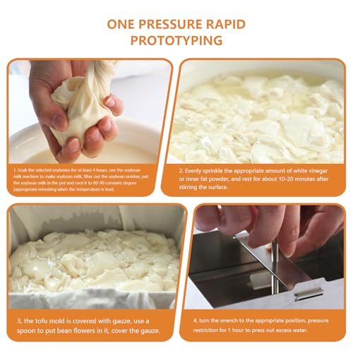 Presse à tofu en acier inoxydable avec panier réglable - 3