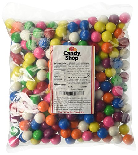 Candy Shop Assorted 8 Color 1 Inch Gumballs (5 Pounds)