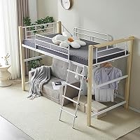 Amazon｜【高さ140m】ロフトベッド シングル パイプベッド 高さ140cm
