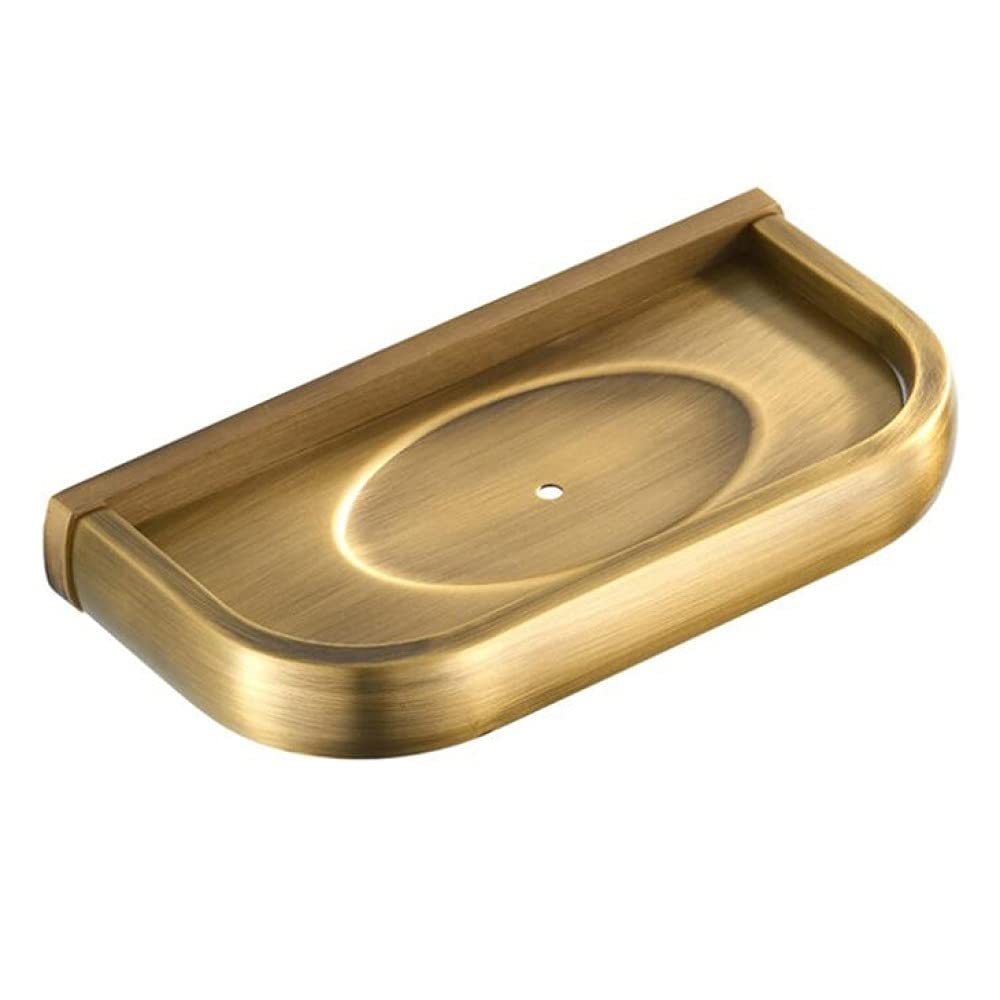Estante de baño de bronce antiguo montado en la pared para organizar aseos