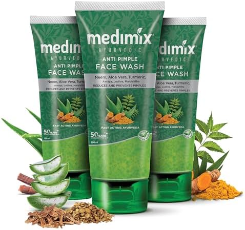 Medimix Ayurvedic Anti Pimple Face Wash, 100ml (Pack of 3)