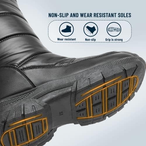 FINIWOR Womens Snow Boots Waterproof Mid Calf Winter Boots for Women Warm Faux Fur Lined Boots Side Zipper Non-Slip Boots | Image 3