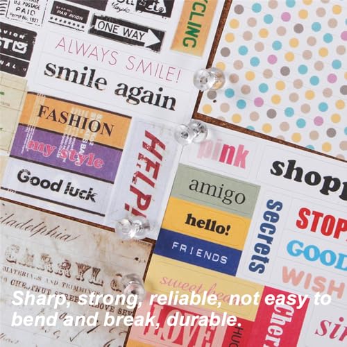 100 Stück Transparente Reißzwecke, Reißnagel mit Plastikbox, Karte Nagel Pinnadeln, Polster Reißzwecken, Durchsichtig Reißnägel Pins für DIY, Bulletin Board, Kork Boards, Wandkarten