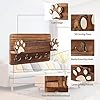 Hirusticate-Wood-Dog-Leash-Holder-for-Wall-with-4-Brass-Hooks-for-Dog-Collar-Pet-Treats-as-Key-and-Mail-Holder-for-Wall-Dog-Poop-Bag-Holder-Coat-Rack-Wall-MountBrown Stylish Hirusticate Wood Dog Leash Holder with Brass Hooks | Pet Organization