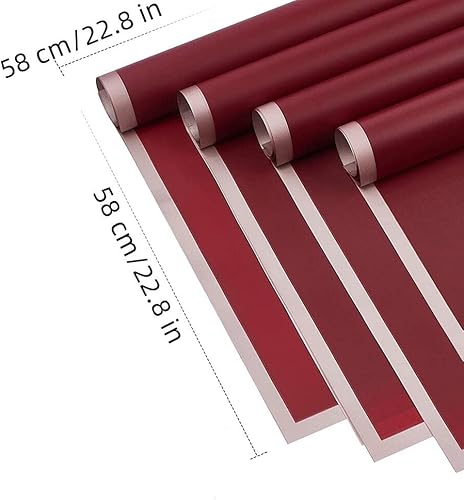 Miniatura 2 de TONGMAN 20 piezas de papel de regalo de flores de color puro, suministros de ramo de floristería, manualidades, adecuado para todos los festivales,