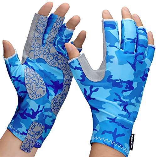 QualyQualy Angelhandschuhe Jagdhandschuhe Tarnhandschuhe Geschenk Angler Handschuhe zum Angeln Jagd Fotografie Angel Handschuhe Herren Cover