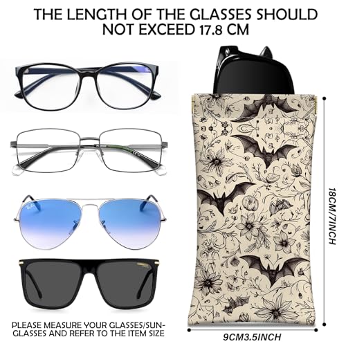 Image of 2 PCS Glasses Case Eyeglass Sunglasses Pouch Squeeze Portable Bag Soft Leather with Cleaning Cloth Women Men Girls