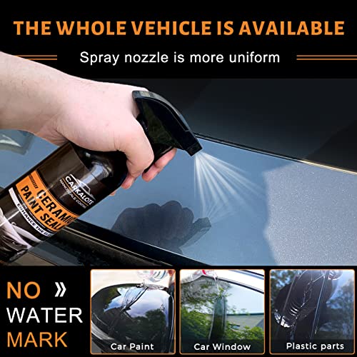 Ceramic Coating For Cars Rapid Sealant Kit(10Oz Bottle Upgrade Capacity) Ultra Hydrophobic Spray, Professional Improve Gloss Shine, Slickness, Dirt Resistant Results- Long Lasting Protection #TOP3