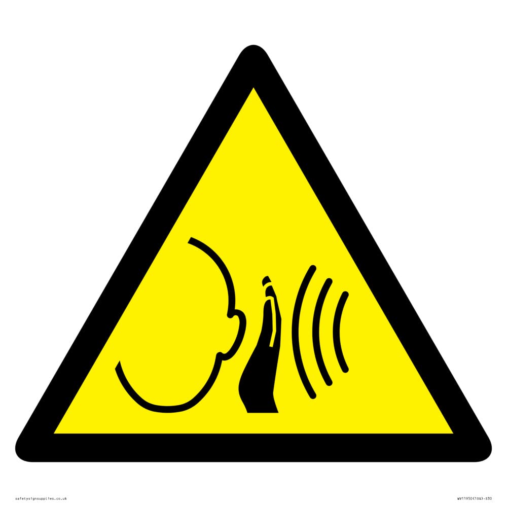W038 Warning: Sudden loud noise Sign - 300x300mm - S30