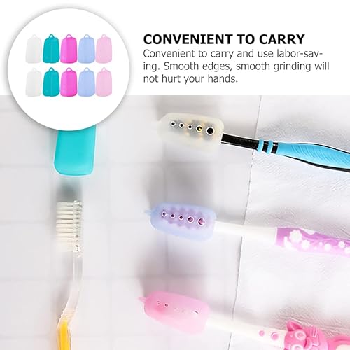 Miniatura 6 de 15 fundas para cepillos de dientes, tapas portátiles para cepillos de dientes para viajes y hogar, ligeras y fáciles de limpiar de fundas de viaje