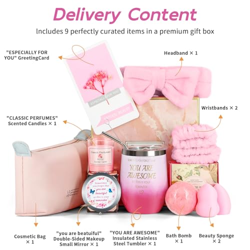 Birthday Gifts for Women - Gifts Basket - Care Package - Unique Gifts Box - Thinking of You Gifts - Relaxation Gifts Set - Best Gifts for her - Image 3