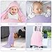 Synrroe 2 Pack Hooded Muslin Cotton Baby Towels, 32x32Inch, Pink & Purple