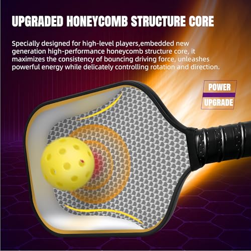 Image of Xfopz Pickleball Paddles Set, Glass Fiber USAPA Approved Pickle Ball Paddle Indoor Outdoor Rackets Pickleballs Racquet Gifts (X)
