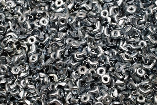 (500) Stamped Steel 10-24 Type D Wing Nuts #10 Zinc Plated Machine Screw Thread