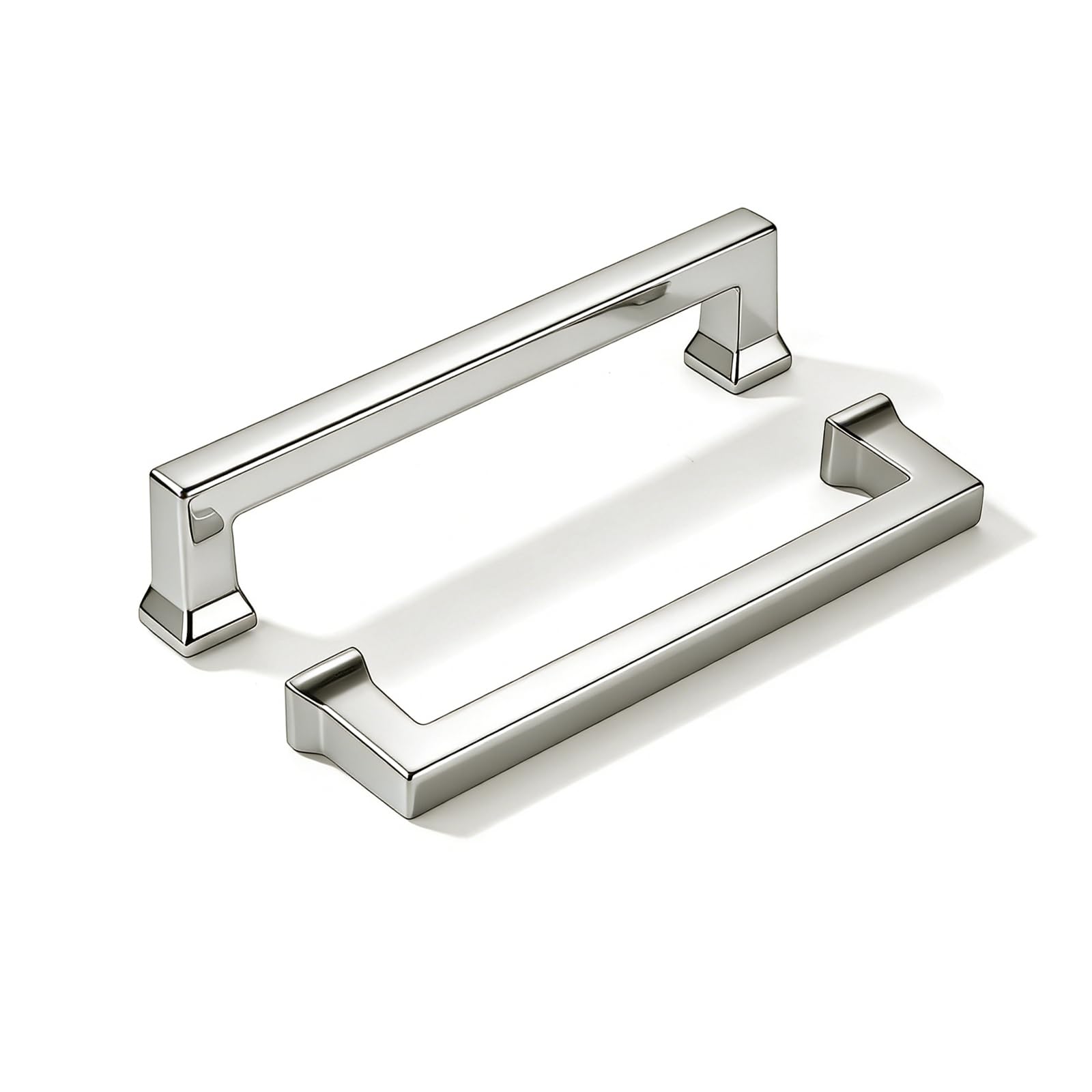 KHTUMEWARE-80414 Polished Nickel Cabinet Pulls CTC 4 in (102 mm) 10-Pack