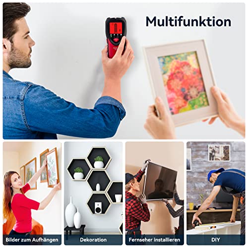 KAIWEETS Leitungssuchgerät Ortungsgerät, KES01 5 in 1 Leitungssucher Multifunktional mit...