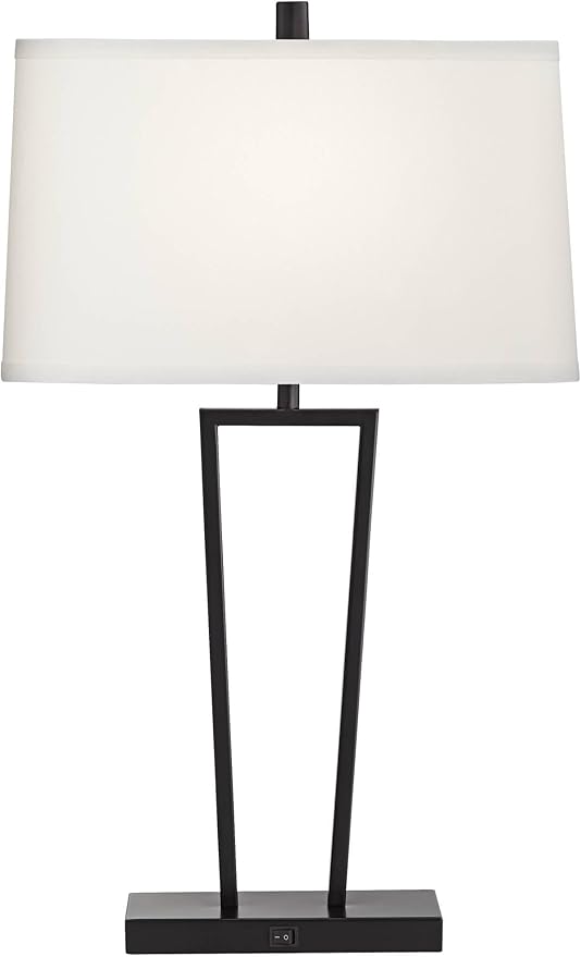 360 Lighting Lámparas de Mesa Modernas 27" Negras con USB miniatura 7