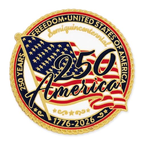 Image of PinMart Semiquincentennial Lapel Pin - USA 250th Anniversary Merchandise