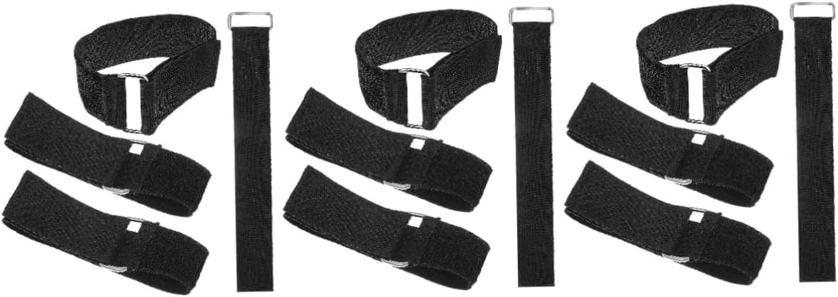 Mikikit Elastic Hook and Loop Straps Durable Fastening Ties for Cable Organization Storage Straps Buckles