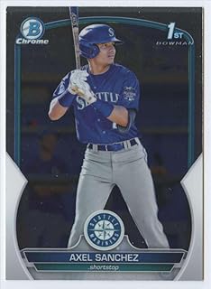 2023 Bowman Chrome Prospects #BCP-73 Axel Sanchez 1st Bowman Seattle Mariners RC Rookie Baseball Trading Card