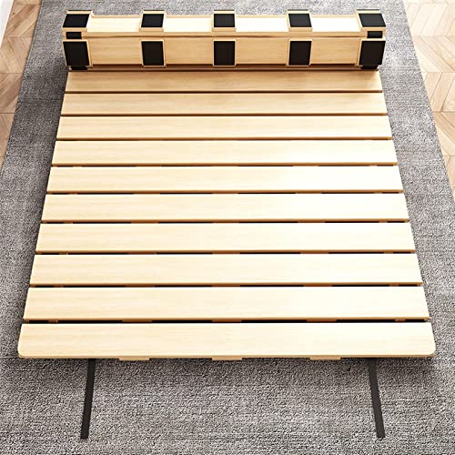 Faltbarer Lattenrost mit Rollen, feuchtigkeitsbeständige, atmungsaktive Holzlatten für mehr Komfort und Unterstützung, ideal für Schlafzimmer und Tatami-Boden