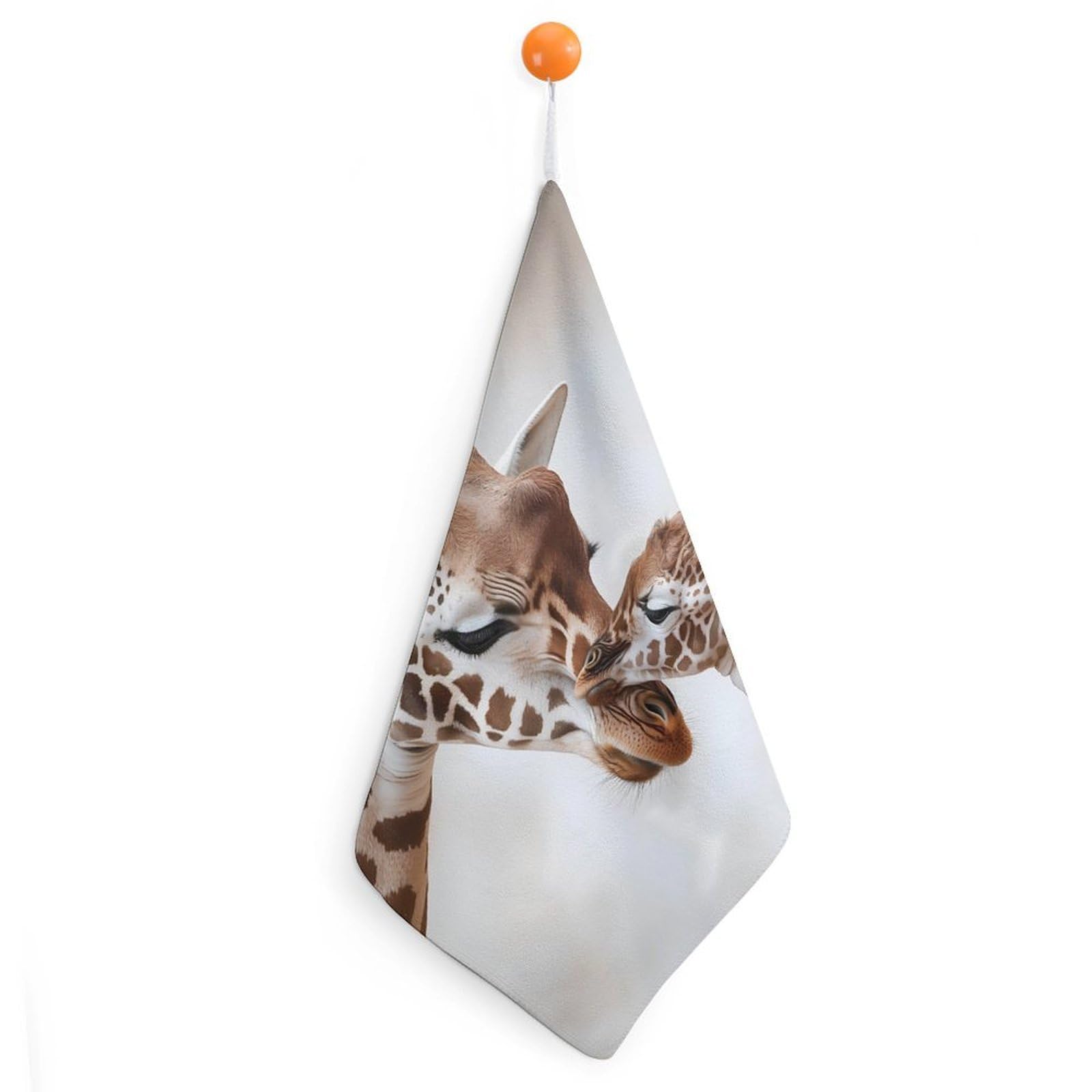 TXFBTRFSA Giraffe Mamas Love Hand Towels with Hanging Loop Kitchen Towel Handkerchiefs Cleaning Cloths