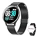 Produktbild HopoFit Smartwatch Fitness Tracker Herren Damen, HF05 Fitness Armband Smart Watch mit Pulsuhr Schrittzähler SMS-Erinnerung IP68 Wasserdicht Bluetooth Aktivitätstracker für Android iOS (Black)