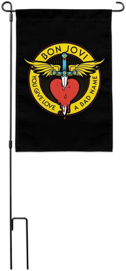 Bon Jovi You Give Love a Bad Name Garden Yard Flag