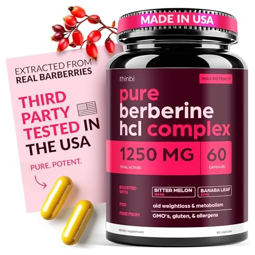 Artnaturals Thinbi Berberine HCl Capsules with Bitter Melon, 30 Servings