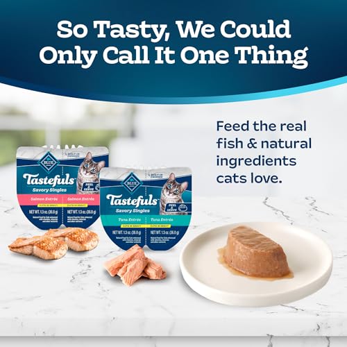 Image of Blue Buffalo Tastefuls Salmon & Tuna Savory Singles, 2.6 oz, 12 ct