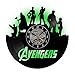 Produktbild Meet Beauty 2018 New Trending Modern Design LED Wanduhr aus Vinyl Avengers Ultron Theme Dekoratives Vinyl Large Home Hanging Clock - Geschenkidee für Iron Man Fans Boy Friend und Weihnachten