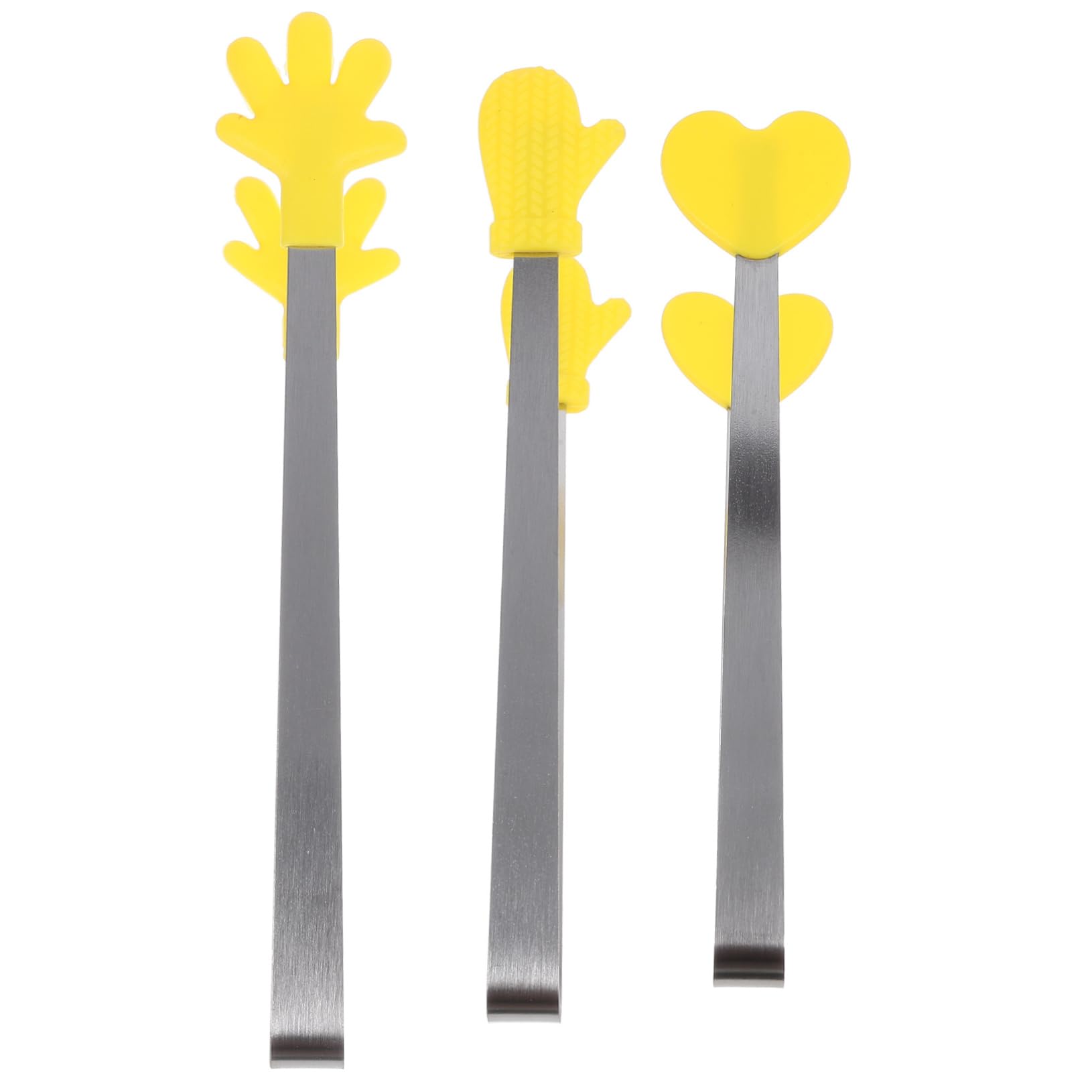 Unomor 3Pcs Food Tongs Non Slip Serving Tongs for Salad Sugar Cubes and with Creative Designs for Home and Camping Use