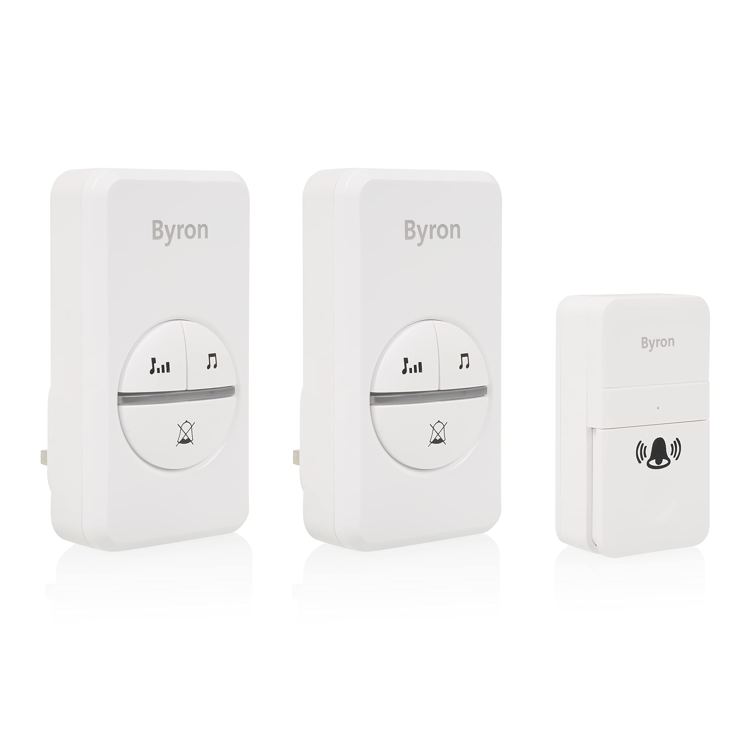 Byron White Dby-23445Bs Wireless Doorbell Set - 2 Plugs - Kinetic Energy
