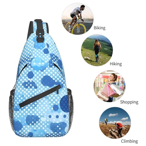 Mochila bandolera de viaje y senderismo punto azul miniatura 6