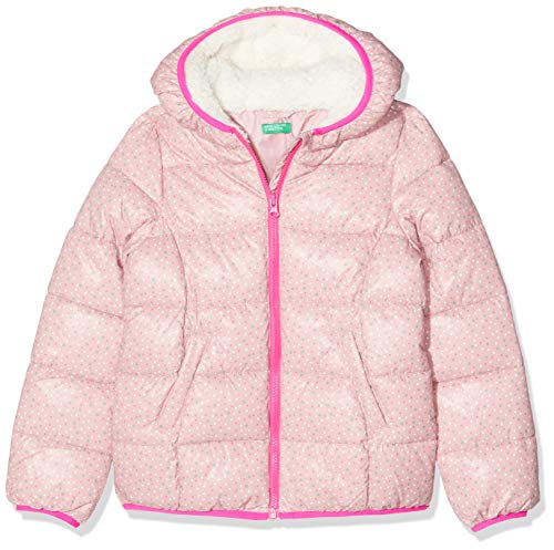 United Colors of Benetton Prg. C.Spalla G4 Abrigo, Multicolor (Rosa All/Over 70a), 134 (Talla del Fabricante: Medium) para Niñas