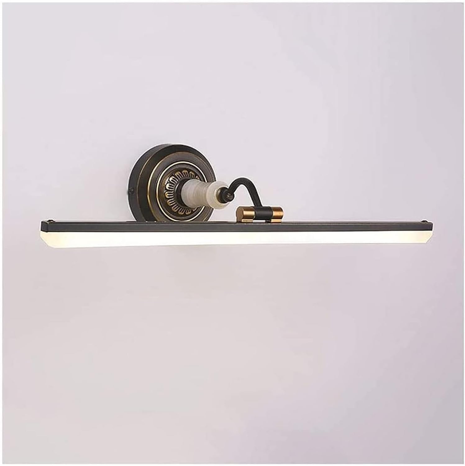 Applique miroir salle de bain étanche avec éclairage LED marron 72cm