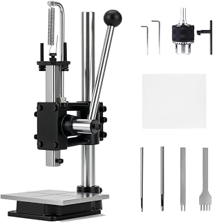 Leder Locher Werkzeug ERPHIC Leder Lochfräse,Lochmaschine,Lochmaschine mit Aluminiumplatte Set für DIY-Lederarbeiten,Lochbohrung,Schnitt, Formgebung,Pressen,Montage von Nieten und Schnappknöpfen