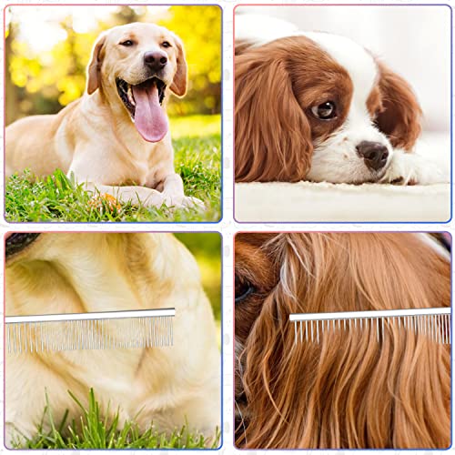 Nobleza Hundekämme 2-in-1 Edelstahl Haustier Kamm, Professionelle Hunde Kamm Katzen Kamm, Pet Grooming Combs