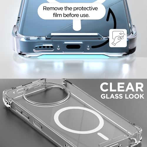 Image of Pikkme Back Cover for Vivo Y500 5G Mag-Safe Shockproof PC + TPU | Protective Case Magnetic Support | Bumper Case (Transparent Mag-Safe)