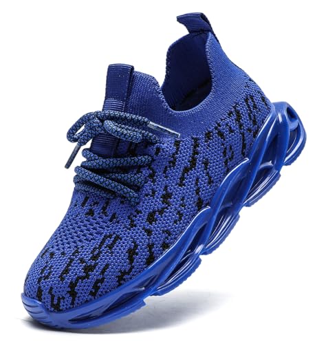 Image of DADAWEN Boys Girls Sneakers Kids Lightweight Breathable Tennis Shoes Strap Running Athletic Shoes for Toddler /Little Kid /Big Kid